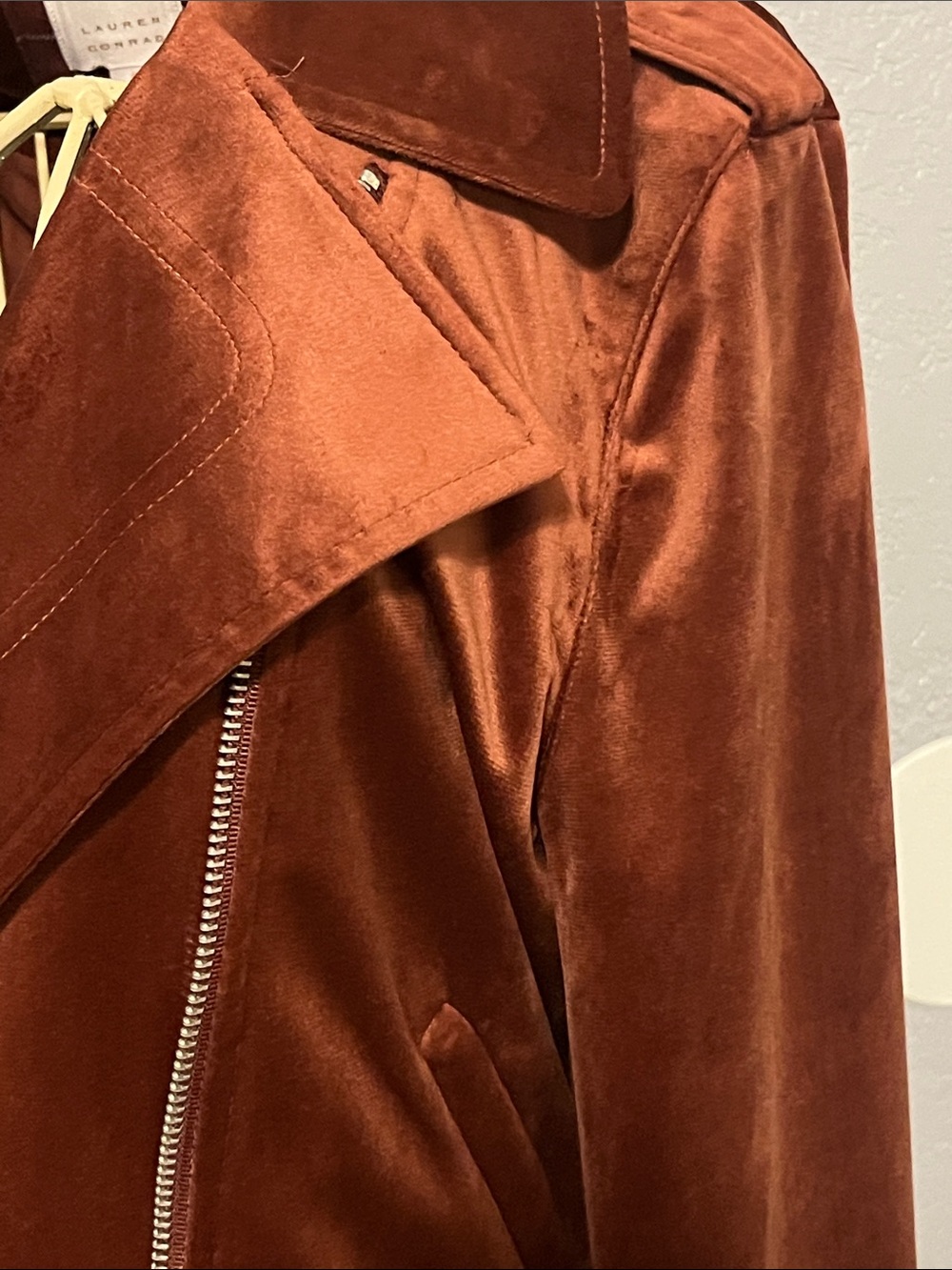 Women’s velvet Jacket - Rust Brown - Picture 2 of 6